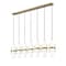 Z-Lite Cayden Linear Chandelier, 7-Light, 4.75in W x 54in L x 16.75in H, Modern Gold/Clear, Etched Opal 1946P-7L-MGLD - alternate 5